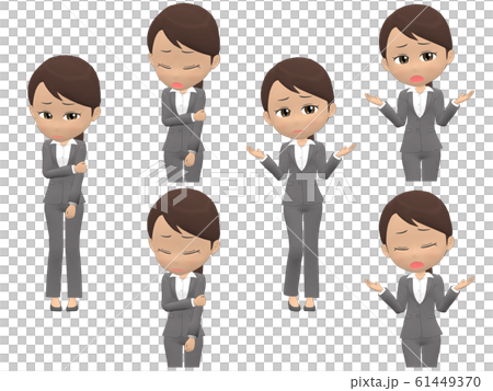 [Troubled A] Black woman suit ponytail front 61449370