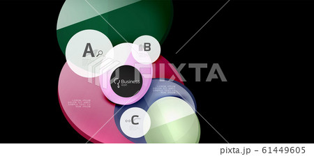 Info graphics circles background. Success icon symbol. Vector info graphic design. Creative vector element. Decoration element 61449605
