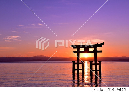 白髭神社からの朝日 白髭神社からの朝日 61449696