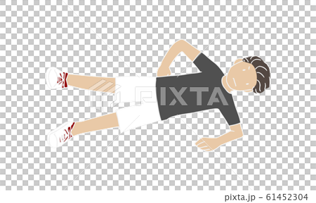 運動　筋トレ　サイドプランク 61452304