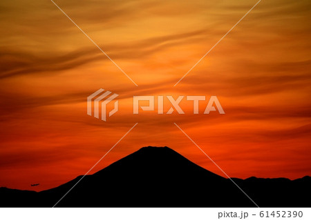 富士山　夕景 61452390