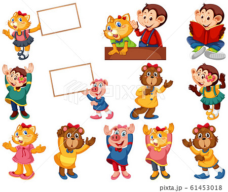 Animals acting in human-like actions and poses 61453018