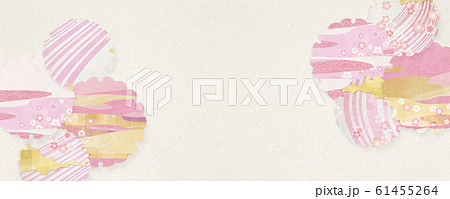 桜-雪輪-ピンク-春-和素材 61455264