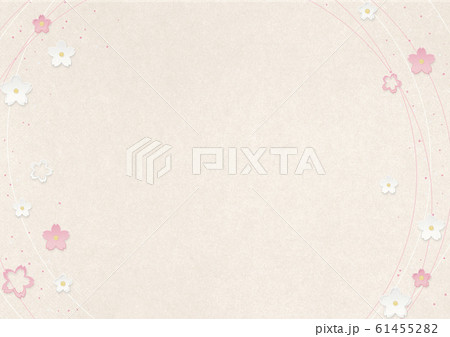 さくら-ピンク-花-和モダン 和紙の風合い さくら-ピンク-花-和モダン 和紙の風合い 61455282