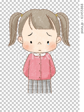 女孩哭泣的臉(棕線) 女孩哭泣的臉(棕線) 61455868