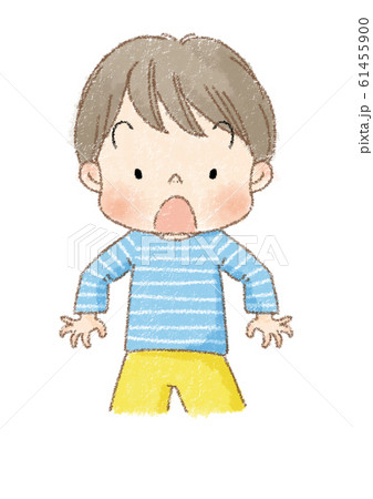 男の子　びっくり　（茶線） 61455900