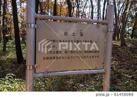 菅谷館跡 三ノ郭付近 蔀土塁 菅谷館跡 三ノ郭付近 蔀土塁 61456066