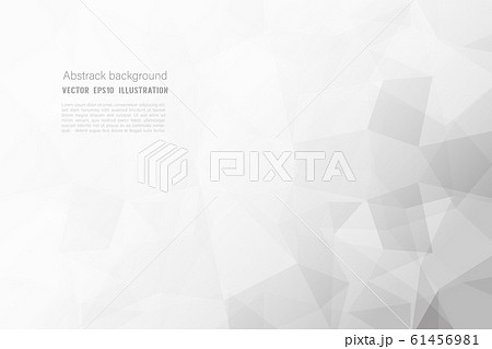 Abstract geometric white and gray polygon or 61456981