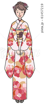 振り袖の女性 61457219