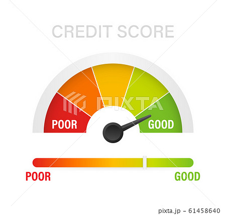 Credit score scale showing good value. Vector 61458640