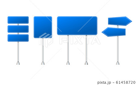 Set of road signs isolated on transparent 61458720
