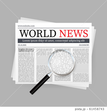 Vector mock up of a blank daily newspaper. Fully 61458743