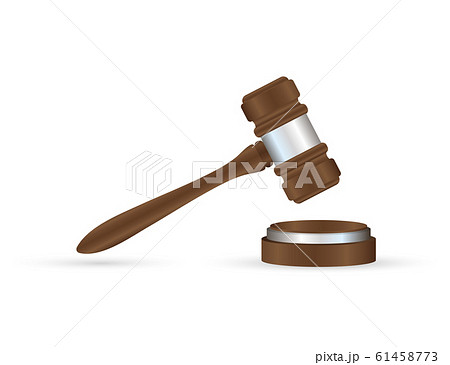 wooden judge gavel and soundboard isolated on wooden judge gavel and soundboard isolated on 61458773