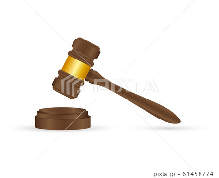 wooden judge gavel and soundboard isolated on wooden judge gavel and soundboard isolated on 61458774