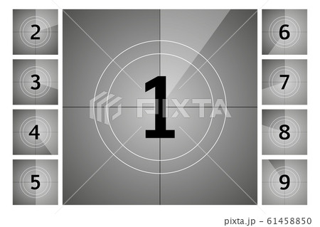 Vintage retro cinema. Countdown frame. Art design. Vintage retro cinema. Countdown frame. Art design. 61458850