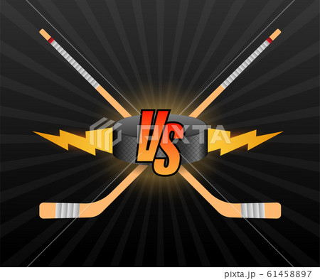 Hockey Versus Logo Vs Vector Lettersのイラスト素材