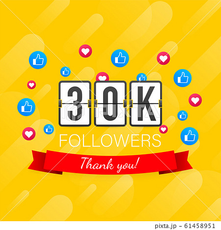 Vector thanks design template for network friends 61458951