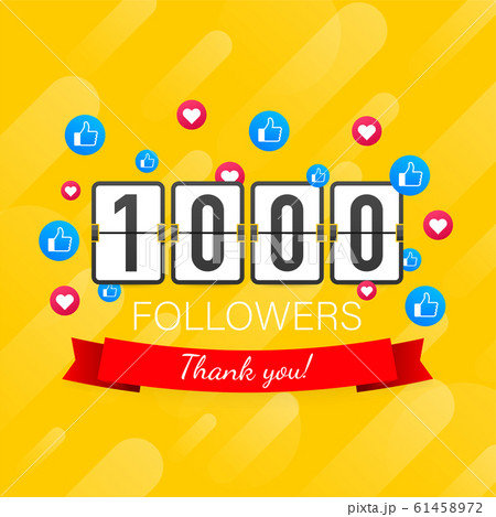 Vector thanks design template for network friends 61458972