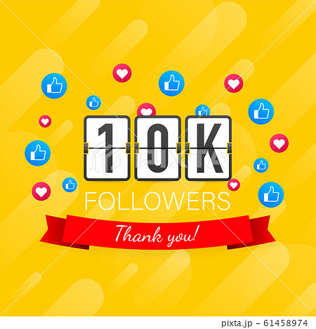 Vector thanks design template for network friends 61458974
