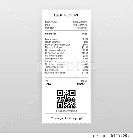 Receipts vector illustration of realistic payment 61459007