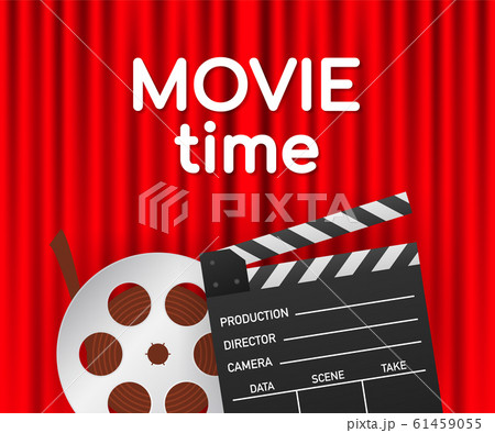 Lovely movie time concept layout with film 61459055