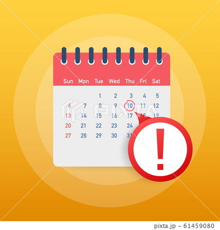 Calendar deadline or event reminder notification. Calendar deadline or event reminder notification. 61459080