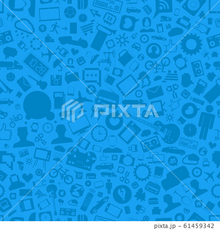Blue elements seamless vector pattern Blue elements seamless vector pattern 61459342