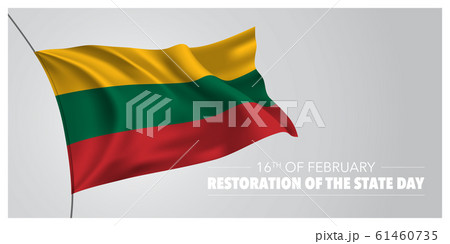 Lithuania restoration of the state day greeting card, banner, horizontal vector illustration Lithuania restoration of the state day greeting card, banner, horizontal vector illustration 61460735