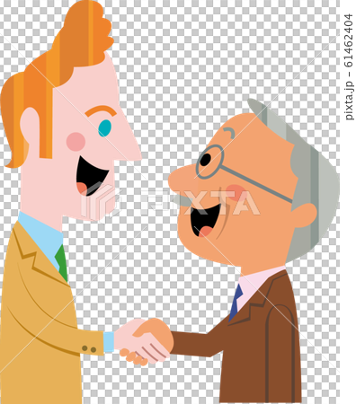 外国人との握手 61462404