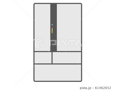 冷蔵庫白・単体イラスト 冷蔵庫白・単体イラスト 61462652