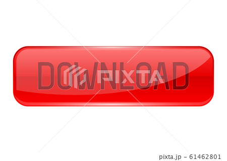Download button. Rectangle red 3d icon 61462801