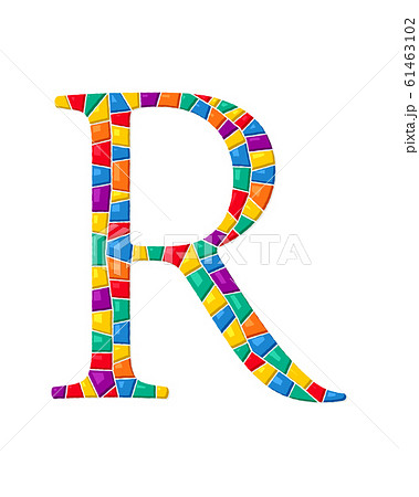 Letter R vector mosaic 61463102