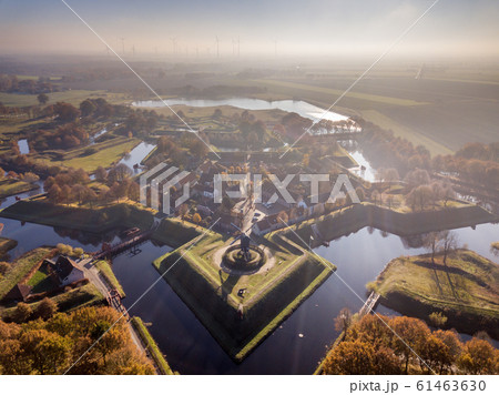 Aerial view of Fortification village of Bourtange 61463630