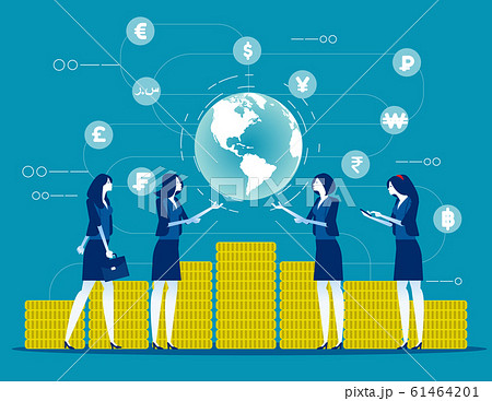 Global financial. Concept business finance vector 61464201
