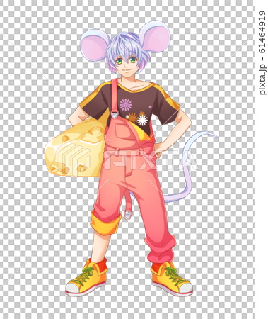 ネズミの男の子のイラスト素材