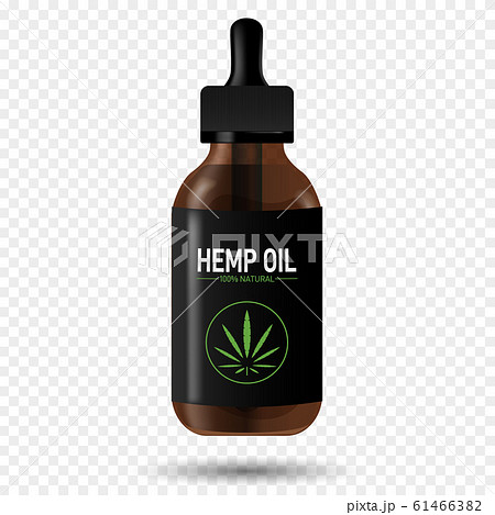 Bottle with hemp oil 61466382
