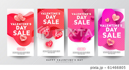 Valentines day sale story collection concept with 61466805