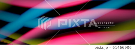 Сolorful flow poster. Wave liquid lines and shapes in black color background. Vector Illustration Сolorful flow poster. Wave liquid lines and shapes in black color background. Vector Illustration 61466906