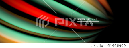 Сolorful flow poster. Wave liquid lines and shapes in black color background. Vector Illustration Сolorful flow poster. Wave liquid lines and shapes in black color background. Vector Illustration 61466909