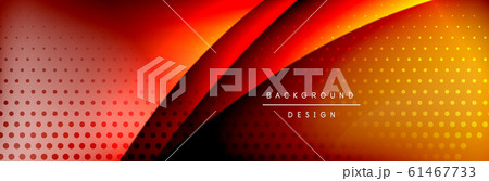 Flowing waves with 3d shadow effects and fluid gradients. Dynamic trendy abstract background. Vector Illustration Flowing waves with 3d shadow effects and fluid gradients. Dynamic trendy abstract background. Vector Illustration 61467733