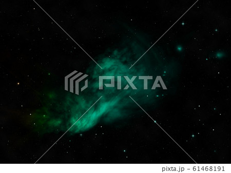 Star field in space and a nebulae. 3D rendering Star field in space and a nebulae. 3D rendering 61468191