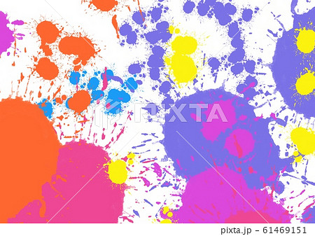 弾ける 飛び散る しぶき ペイント 背景素材のイラスト素材