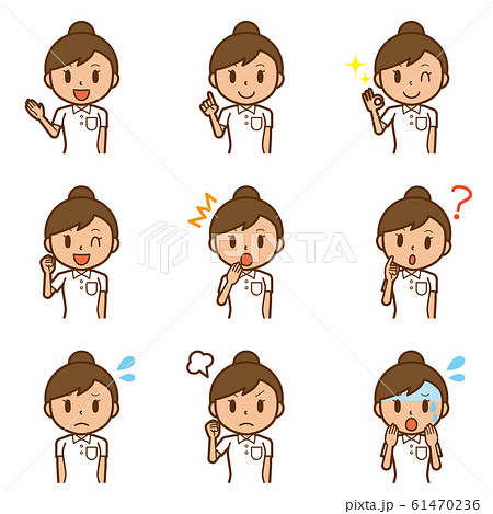 看護師 ナース セットのイラスト素材