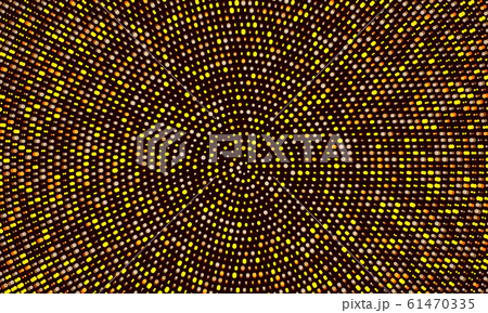 golden color dots over black background. halftone 61470335