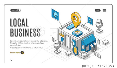 Local business isometric landing page, start up 61471353