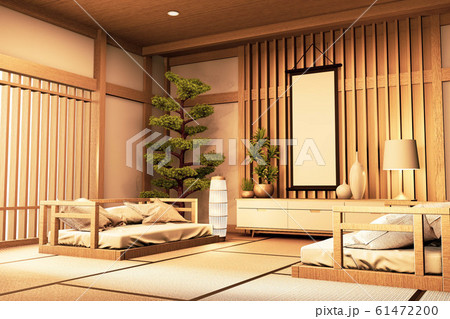 Chinese style Room interior. 3D rendering 61472200