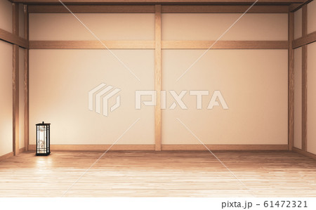 indoor empty room japan style. 3D rendering indoor empty room japan style. 3D rendering 61472321