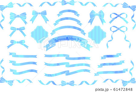 リボン　水色　セット 61472848