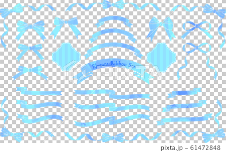 リボン　水色　セット 61472848