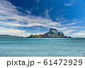 View from beach on Kos island to small rock with 61472929